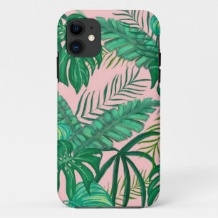Capa Para iPhone 11 Folhas Tropicais