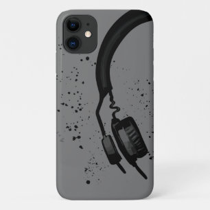 Capa Para iPhone 11 Fone de ouvido artístico hip hop Música e bate