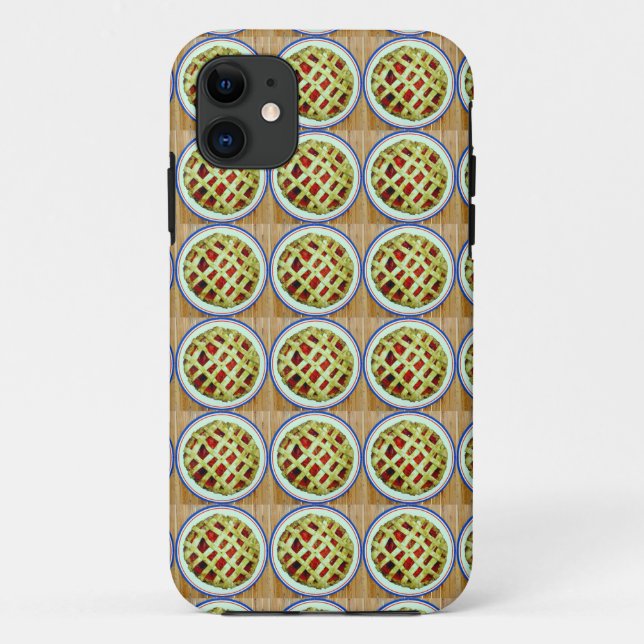 Capa Para iPhone 11 fonecase de tortas de morango (Verso)