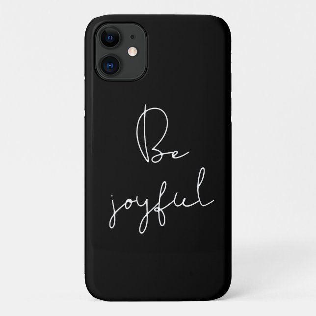 Capa Para iPhone 11 Fonte branca alegre (Verso)