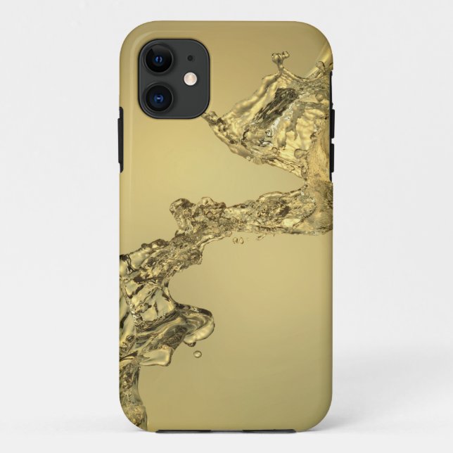 Capa Para iPhone 11 Forma abstrata formada espirrando a água (Verso)