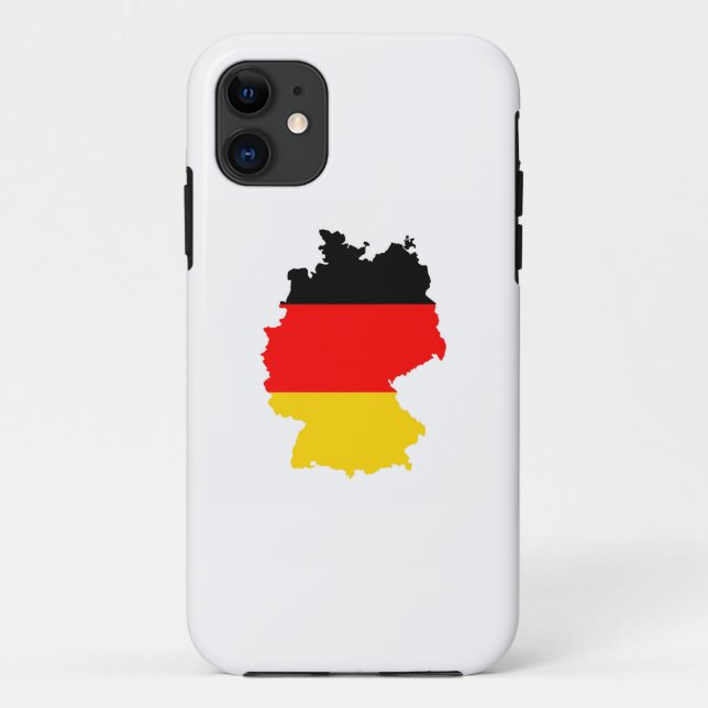 Capa Para iPhone 11 forma alemã de mapa de bandeira nacional (Verso)