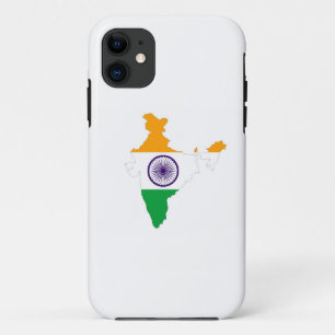 Capa Para iPhone 11 forma indiana do mapa de bandeira do país