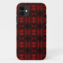 Capa Para iPhone 11 Formas em vermelho flutuando sobre fundo preto