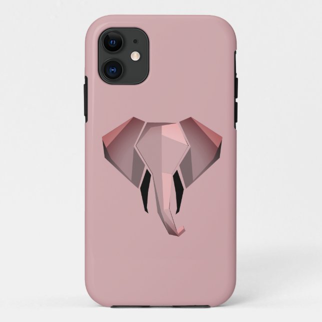 Capa Para iPhone 11 Formas Simples Geométrica Cabeça de Elefante (Verso)