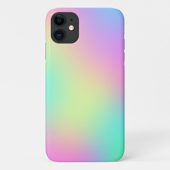 Capa Para iPhone 11 Forno de Gradação de Abstrato do Cinturão Pastel (Verso)