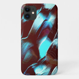 Capa Para iPhone 11 Fóssil ou metal esculpido, em gradiente castanho a