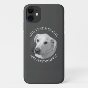 Capa Para iPhone 11 Foto branca e negra de um lindo cão com alma