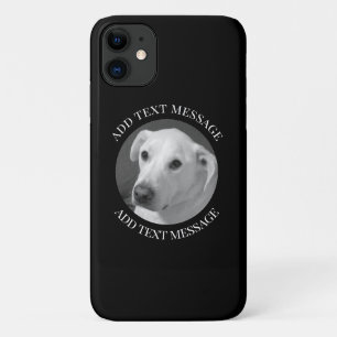 Capa Para iPhone 11 Foto branca e negra de um lindo cão com alma