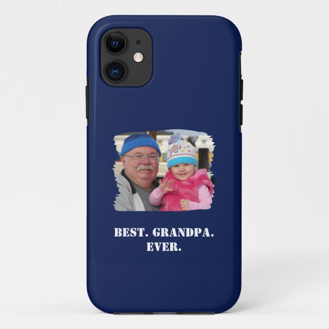 Capa Para iPhone 11 Foto da família personalizada Abuelo Não é o melho (Verso)