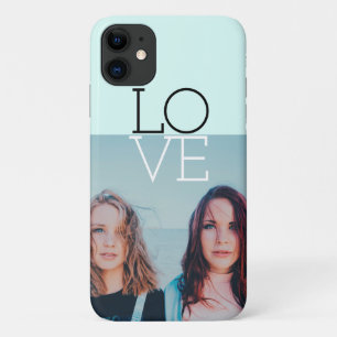 Capa Para iPhone 11 Foto de amor personalizada mínima elegante