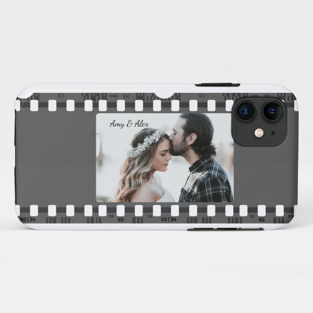 Capa Para iPhone 11 Foto de filme com fita personalizada modelo de fot (Verso (horizontal))