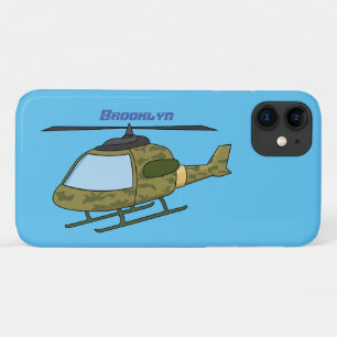 Capa Para iPhone 11 Foto de helicóptero de camoflagem do exército
