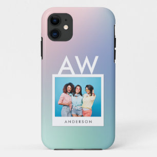 Capa Para iPhone 11 Foto de melhores amigos do gradiente Abstrato arco