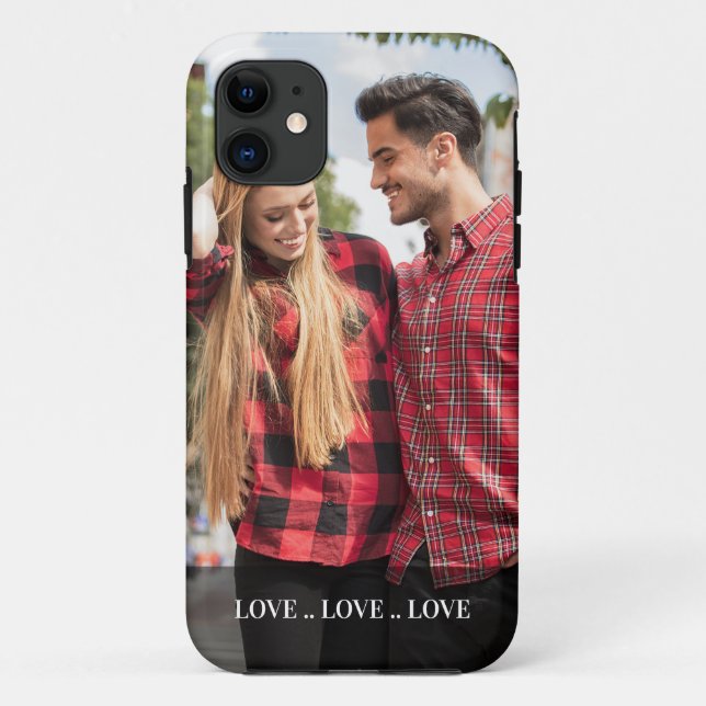 Capa Para iPhone 11 Foto de Retrato Amor Amor Personalizado (Verso)
