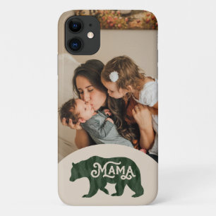 Capa Para iPhone 11 Foto de Silhueta Rústica do Urso da Mãe