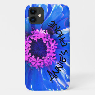 Capa Para iPhone 11 Foto floral azul-margarida