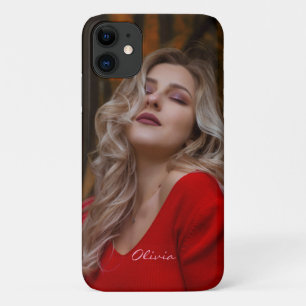 Capa Para iPhone 11 Foto minimalista simples e moderna com script de n