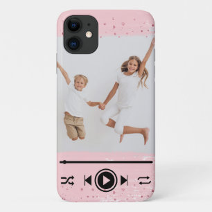 Capa Para iPhone 11 Foto Moderna Cor de Rosa Menina Brilhante Imprensa