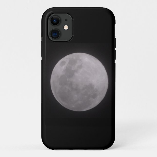 Capa Para iPhone 11 Fotografia da Lua Cheia (Verso)