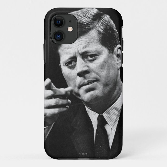 Capa Para iPhone 11 Fotografia de John F. Kennedy 3 (Verso)