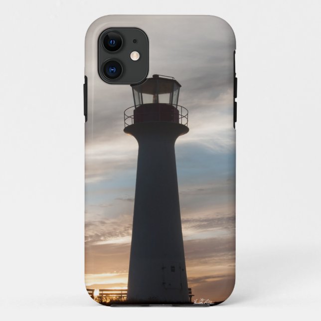 Capa Para iPhone 11 fotografia de um farol (Verso)