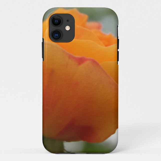 Capa Para iPhone 11 Fotografia linda de rosa amarela. (Verso)