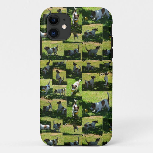 Capa Para iPhone 11 Fox Terrier, O Dia Difícil, (Verso)
