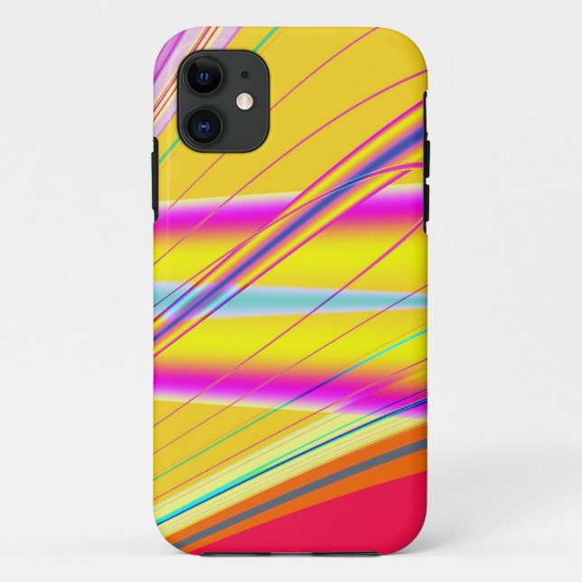 Capa Para iPhone 11 Fractal Abstrato 061012e (Verso)