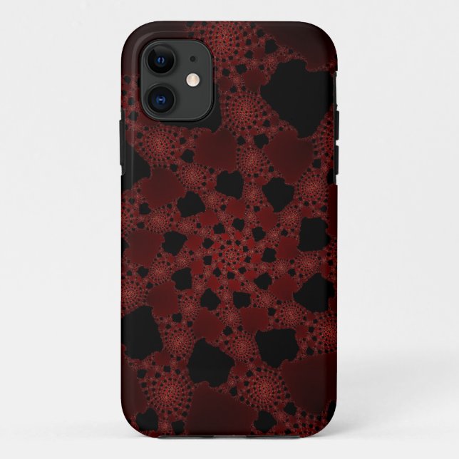 Capa Para iPhone 11 Fractal de teia aranha (Verso)