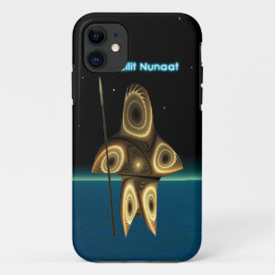 Capa Para iPhone 11 Fractal Inuit Hunter - Gronelândia