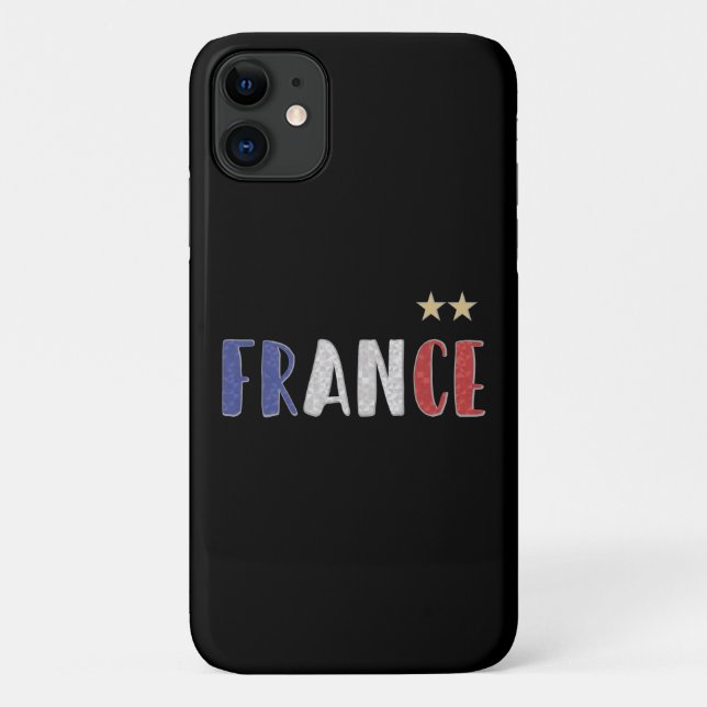 Capa Para iPhone 11 França Futebol Fan Camisa Bandeira Francesa (Verso)