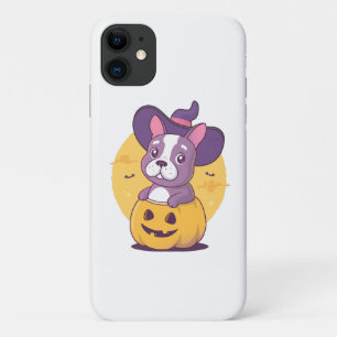 Capa Para iPhone 11 Frenchie Halloween