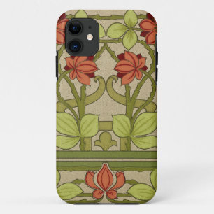 Capa Para iPhone 11 Frieze Border Art Nouveau Floral