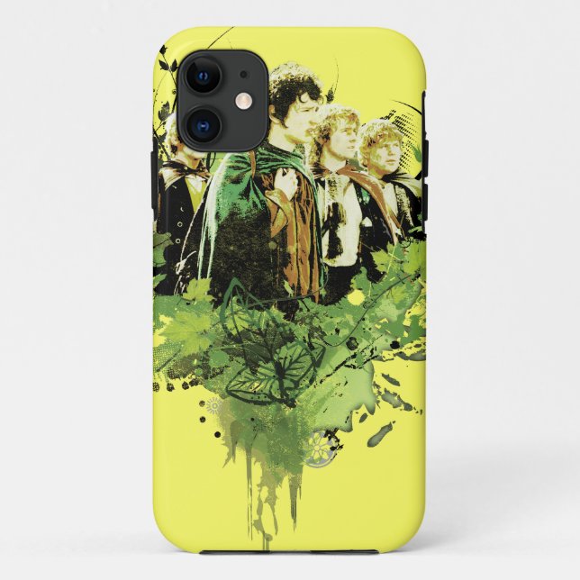 Capa Para iPhone 11 FRODO™ com colagem vetorial de Hobbits (Verso)