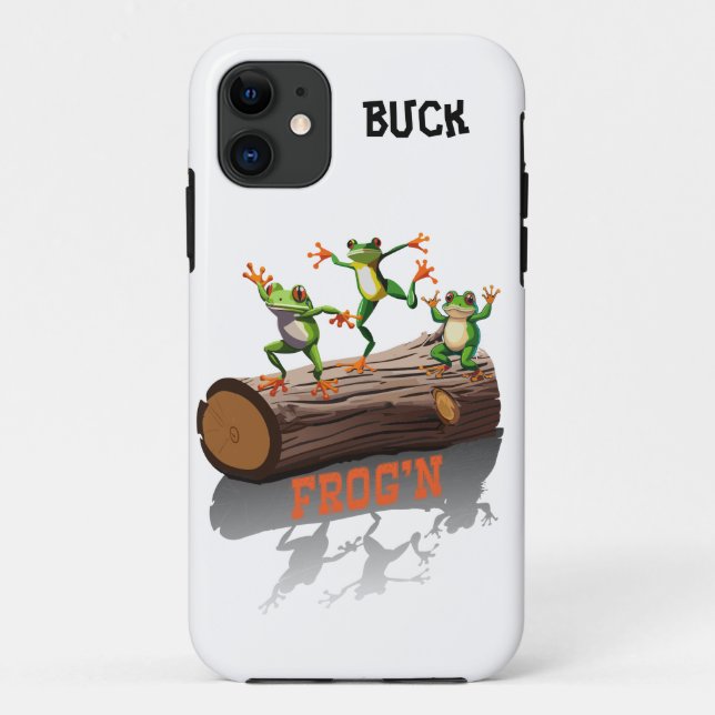 Capa Para iPhone 11 "Frog'n" Personalizável  (Verso)