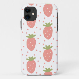 Capa Para iPhone 11 fruta, morango, imagem de fundo