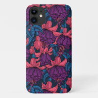 Fúcsia em azul e roxo