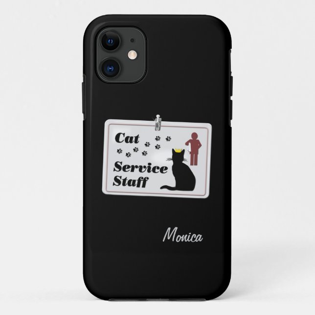 Capa Para iPhone 11 Funcionarios de Serviço Cat (Verso)
