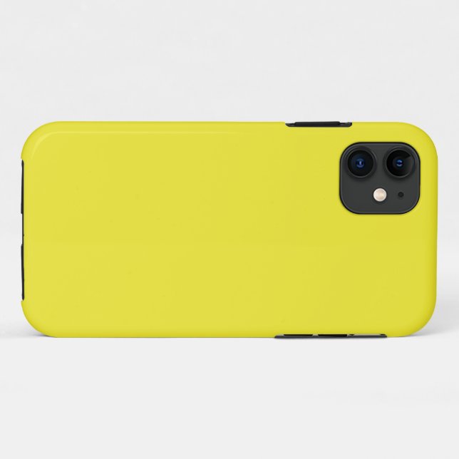 Capa Para iPhone 11 Fundo Amarelo Vibrante Sólido (Verso (horizontal))