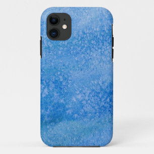 Capa Para iPhone 11 Fundo azul da aguarela