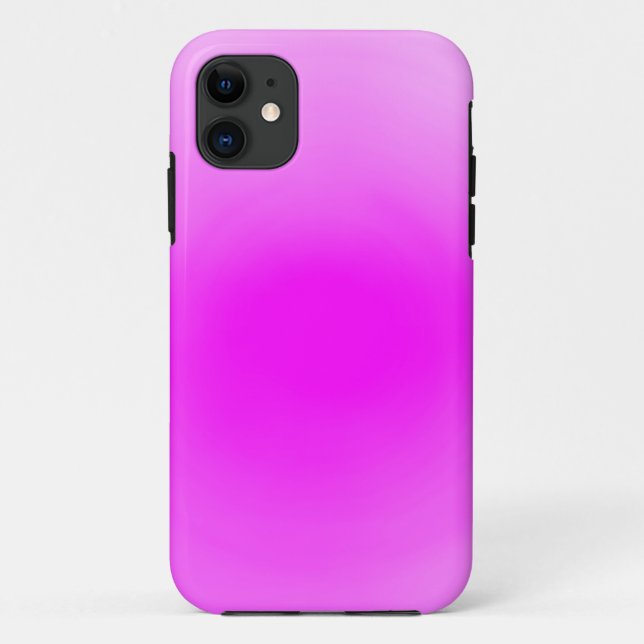 Capa Para iPhone 11 Fundo cor-de-rosa liso (Verso)
