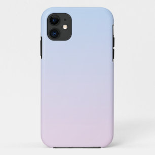 Capa Para iPhone 11 Fundo de Gradação Cor-de-Rosa Pálido e Azul