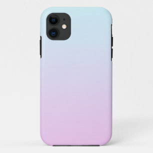 Capa Para iPhone 11 Fundo de gradiente pastoso rosa e azul