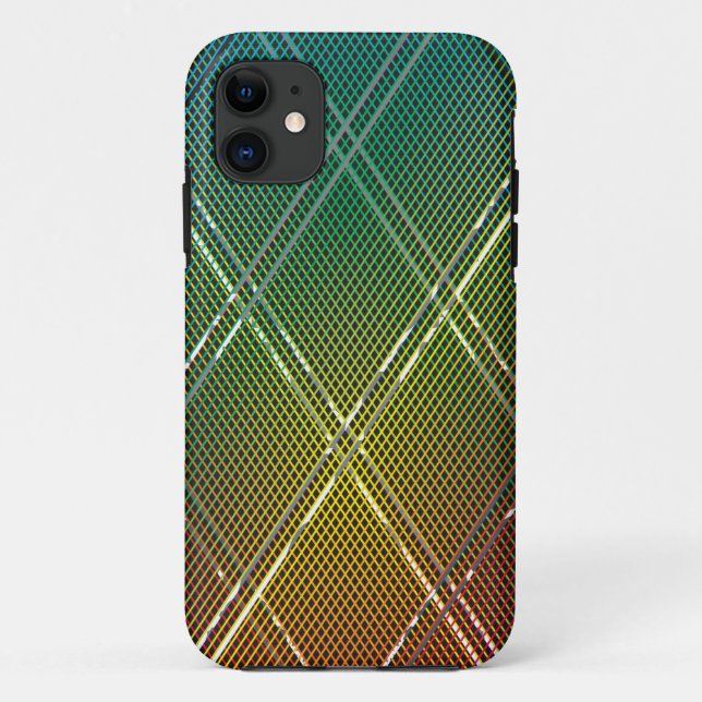 Capa Para iPhone 11 Fundo de listras diagonais 11 (Verso)