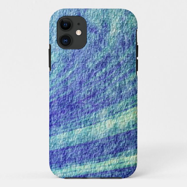 Capa Para iPhone 11 Fundo de textura azul de inclinação (Verso)