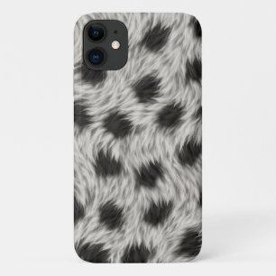 Capa Para iPhone 11 Fundo de Textura de Tecido Preto Branco - 65430