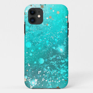 Capa Para iPhone 11 Fundo do Mint Turquoise Foil