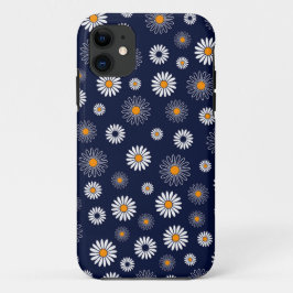 Capa Para iPhone 11 Fundo Floral do Blue Daisies