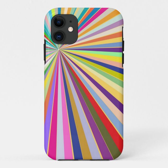 Capa Para iPhone 11 Fundo listrado fresco (Verso)